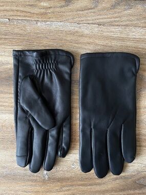 Lands’ End Men's Cashtouch Lined Faux Leather Glove